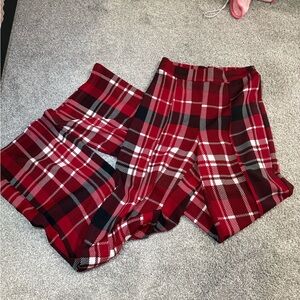 Plaid Red and Black Women's Pants